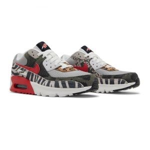 NWT OG box Nike Air Max 90 LTR (GS) Lt Iron Ore/White/University Red